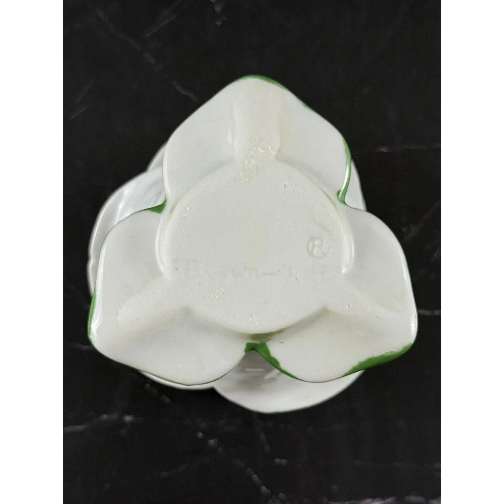 Vintage Bloom Rite Clay Ceramic Flower Shape Votive Candle Holder 4in X 3in